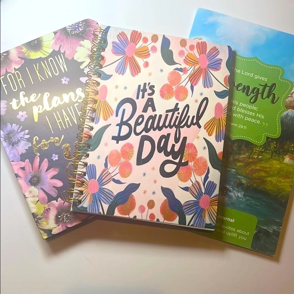 Floral and Inspirational Bible Verse Journals Set of 3